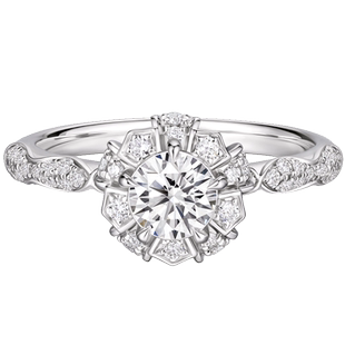 VANNY LOVE/梵尼洛芙芝樱钻戒钻石戒指结婚求婚订婚戒指女钻戒