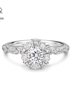 VANNY LOVE/梵尼洛芙芝樱钻戒钻石戒指结婚求婚订婚戒指女钻戒