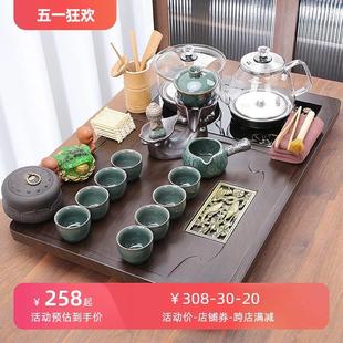 家用客厅功夫新款 全自动紫砂茶具套装 茶盘底部上水烧水壶一体茶台