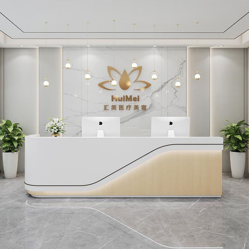 美容院前台接待台口腔诊所吧台收银台服装店培训机构柜台桌美发店