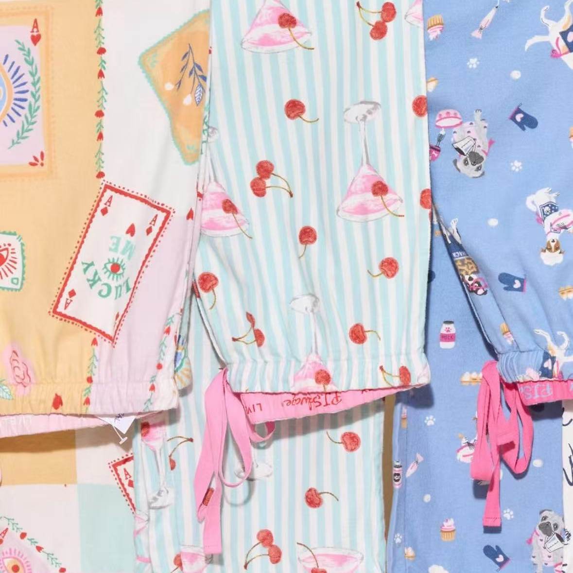 这是单独长裤孤品链接-法兰绒纯棉长裤pjs可拉伸松紧带皮筋加抽绳