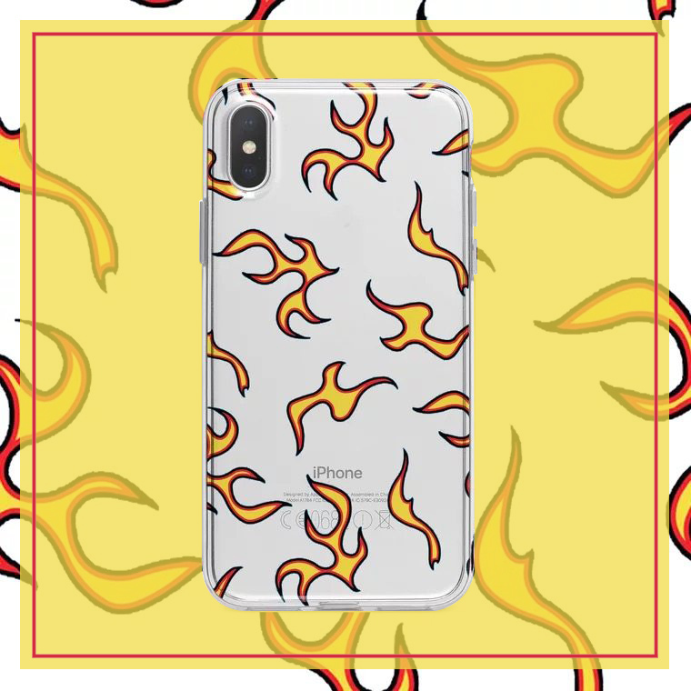 Tyler泰勒同款适用iPhone苹果12火焰11欧美Promax/x/xr/xs/max/7plus/8plus/7/8/6s/plus/se2透明mini手机壳