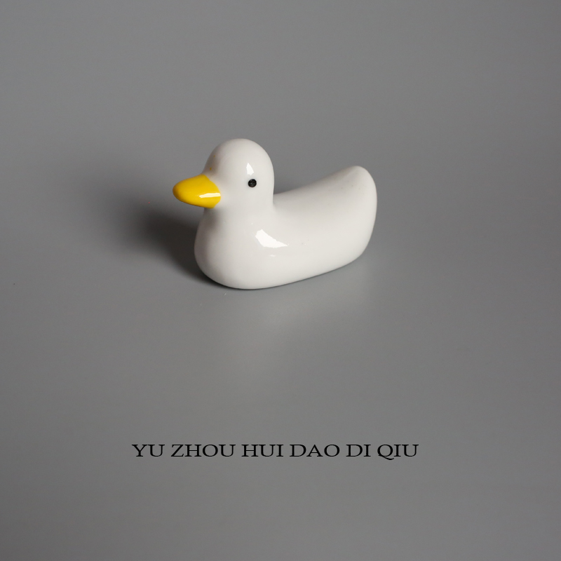 无聊了放只鸭子！黄嘴鸭鸭陶瓷