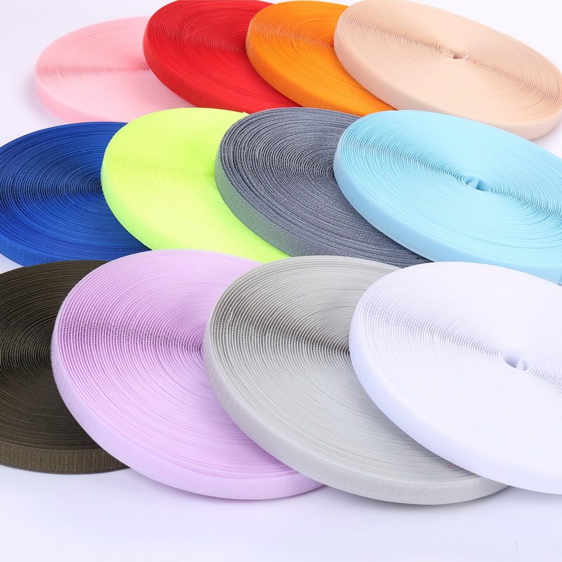 彩色魔术贴粘贴条多彩纯色粘贴扣箱包鞋类服饰毛刺魔鬼粘儿童玩具自粘带尼龙搭扣可定制尺寸粘贴条窗帘粘贴扣