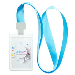 卡仕达滑盖式卡套工作证带卡夹扣挂绳可定制工作单位职务姓名卡套展会证嘉宾证卡套学生活动团建活动卡套挂带