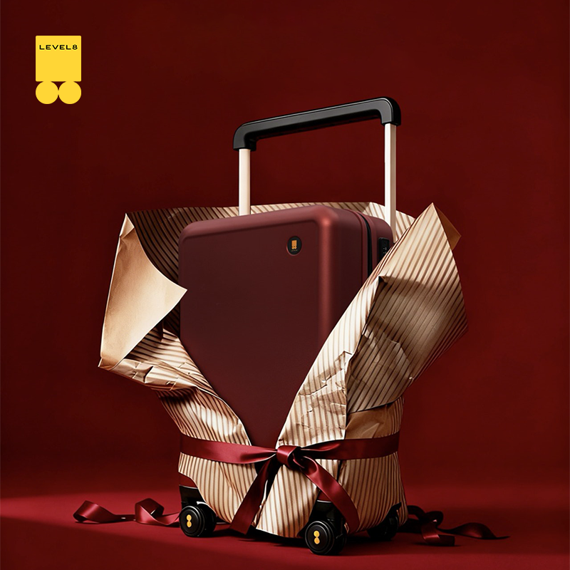 地平线8号悦享家系列行李箱20寸登机箱红色拉杆箱婚庆箱喜庆结婚