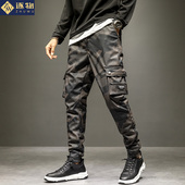 皮裤 迷彩皮裤 子 裤 防水防风男士 男加绒加厚冬季 潮流机车摩托车工装