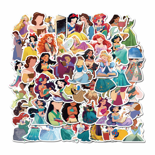 100张Bookworm Princess Sticker装饰水杯笔记本公主贴纸
