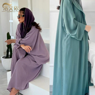 dress 新款 迪拜土耳其開衫 長裙頭巾兩件套Cardigan set headscarf