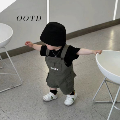 新生儿军绿色纯棉哈衣潮