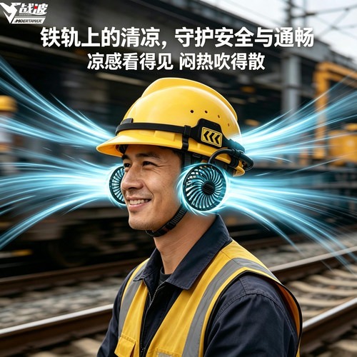 战波安全帽风扇无刷静音充电