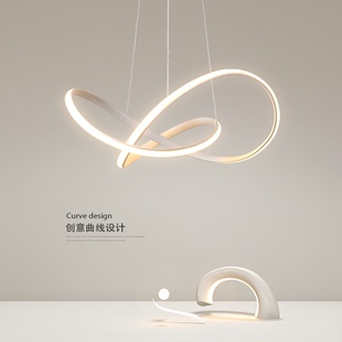 个性 餐厅灯led吊灯现代简约主卧室灯创意大气客厅灯高级房间灯具