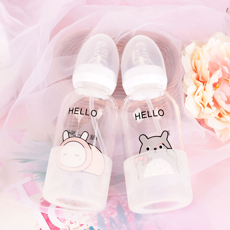 韓版成人奶瓶便攜創意玻璃水杯子可愛隨手卡通女學生清新迷妳原宿在類目 尿片/洗護/餵哺/推車牀, 奶瓶/奶瓶相關, 奶瓶中 - 來自Buy2taobao.com提供專業的淘寶代購服務