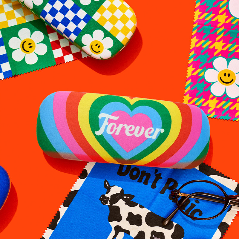 wigglewiggle眼镜盒高颜值便携学生防压防摔卡通轻巧可爱童趣收纳