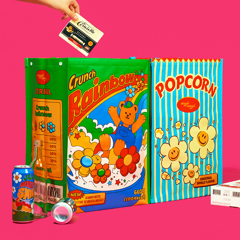 wiggle wiggle超市购物袋手提编织袋垃圾手提袋加厚防水便携原创