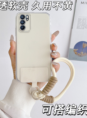 适用于opporeno6手机壳0PP0Ren06直边Reno6软硅胶Ren06个性opop全包边opporen06情侣reon6简约防摔PEQM00男女