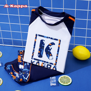 59.9元包邮  Kappa 儿童长袖防晒游泳衣两件套