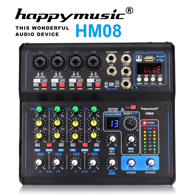 happymusic major Small 8 stage Wedding celebration Meeting household Lo-fi Effects Reverberation Mixerin the Audio appliances , Stage Equipment , Mixer(Stage)  category - from Buy2taobao.com to provide professional Taobao agent buy service