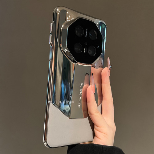 电镀银秒变保时捷适用华为mate80RS非凡大师手机壳高档轻奢风mate70/60pro+防摔mate50/40pro硬壳pura80/70