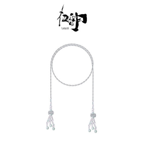 Luna-mi夜深见月蔓蔓系列青律珠穗长项链