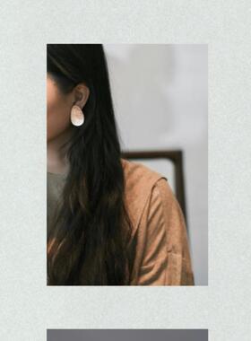 【HUANSHAN 奂山】铜合金布艺耳饰 耳钉  HSBL001