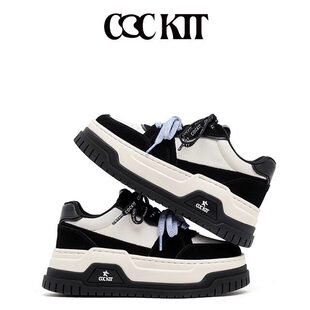 COCKTT 休闲鞋秋冬新款厚底增高潮流百搭美式复古运动面包板鞋子