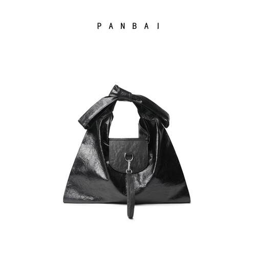 PANBAI 新款意大利INCAS胎牛皮单肩托特包通勤可折叠多用手提包包