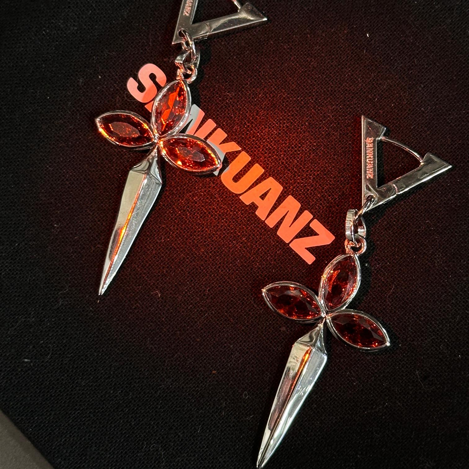 【SANKUANZ 上官喆】Dagger锆石镶嵌短剑造型耳饰（小）