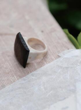 【HUANSHAN 奂山】非金属木质戒指 方寸  HSBL032