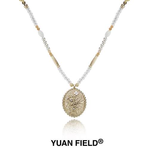 Yuan Field 入境花园系列 雕花圆石·珠链金