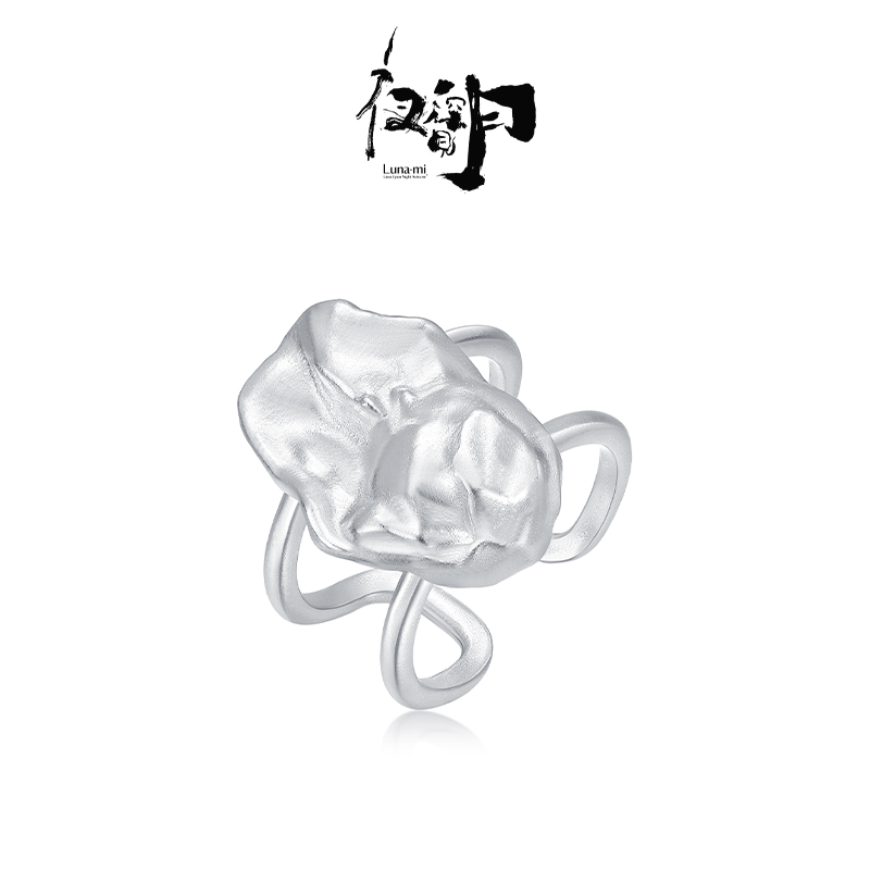 【Lunami 夜深见月】落玉盘系列金属巴洛克戒指【陈楚生同款】