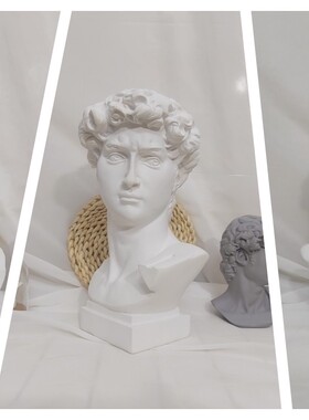 大卫雕像简约奶油北欧轻奢摆件小红书推荐树脂仿石膏像家具装饰品