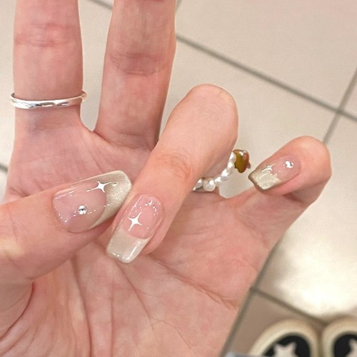 北极星|一秒甜心辣妹系列冰透晕染纯欲手工穿戴甲温柔气质美甲