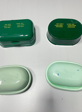 新款军绿色制式肥皂盒翻盖双层沥水武皂盒连体香皂盒皂碟椭圆方形