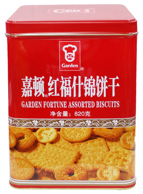 嘉顿红福什锦饼干820g员工福利办公休闲下午茶零食品新年货送礼品