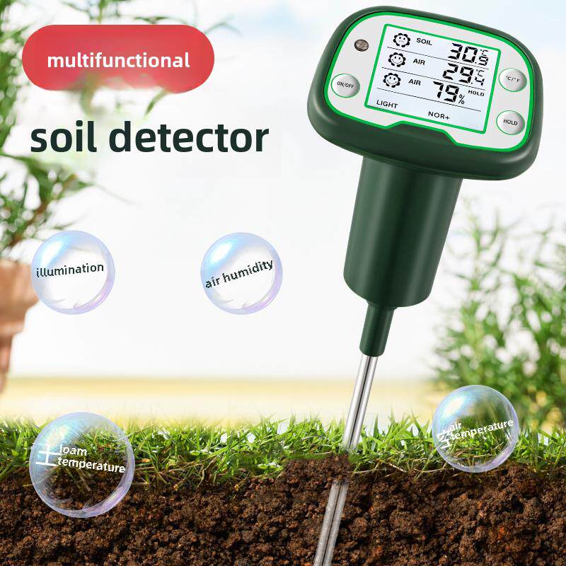多功能堆肥土壤温度计高精度湿度计光照明农业粮食有机肥检测仪