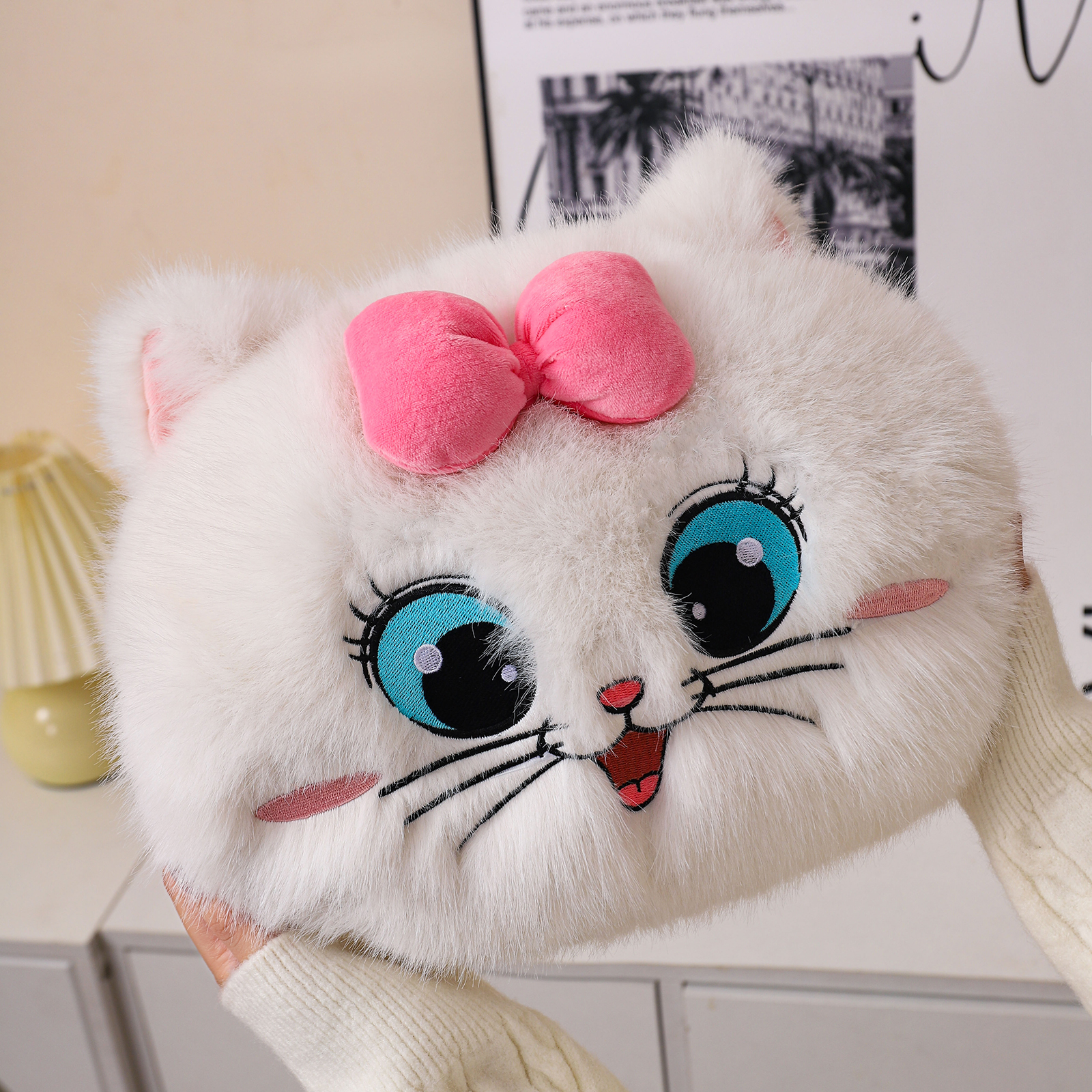 热水袋充电防爆可爱毛绒暖水袋女生用暖手宝暖宝宝敷肚子热敷2025