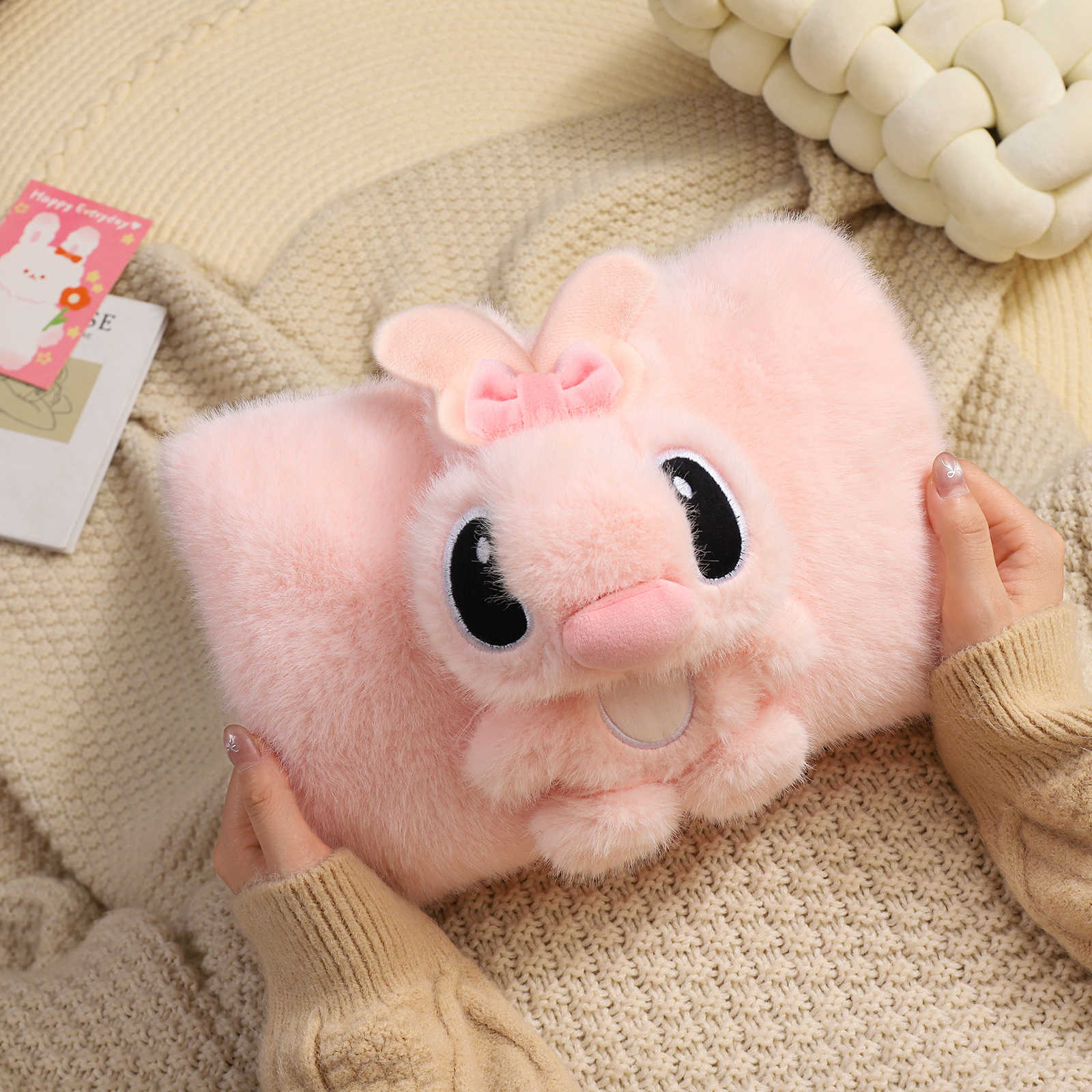 热水袋充电防爆可爱毛绒暖水袋女生用暖手宝暖宝宝敷肚子热敷专用