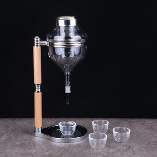 包邮日式高端不锈钢架子清酒壶玻璃冰酒器快速醒酒分酒滴漏栓酒具
