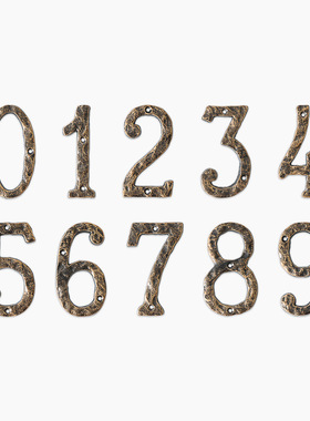 欧式黑金大号铸铁锻样数字酒吧创意墙装壁饰数字手工门号码广告牌