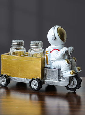 跨境新品美式创意树脂太空宇航员调味瓶摆件家居餐厅咖啡厅时尚装