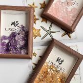 KIK原创水晶创意家居水晶转运画框摆件桌面装 饰摆台乔迁礼物挂画