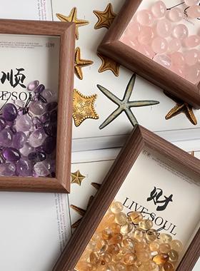 KIK原创水晶创意家居水晶转运画框摆件桌面装饰摆台乔迁礼物挂画