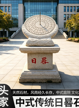 大理石日晷仪定制石雕日规包邮
