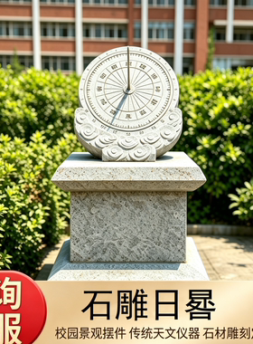 定制石雕日晷雕塑石材