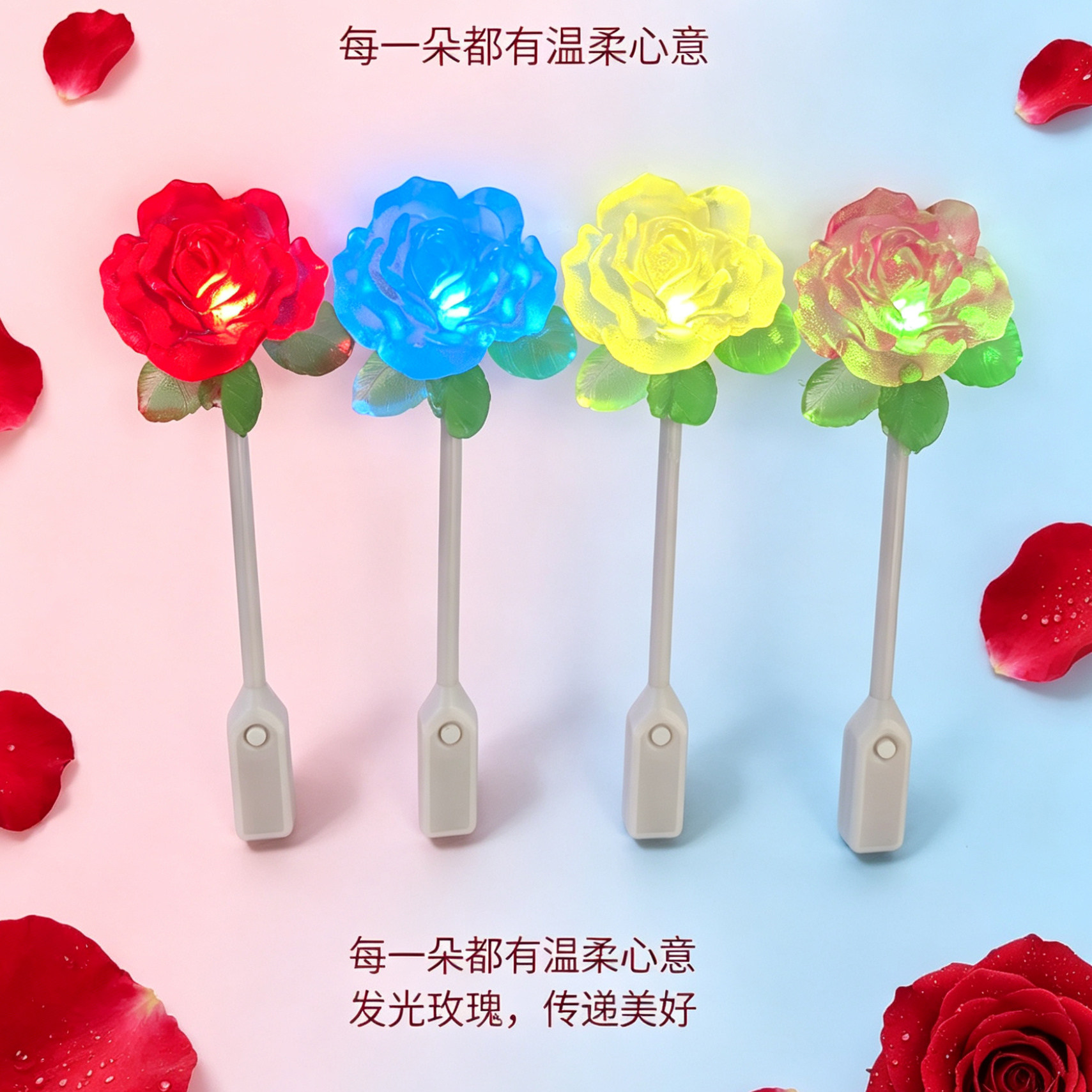 30g浪漫立体玫瑰花棒棒糖送女友伴手礼糖果节日小零食手工礼物