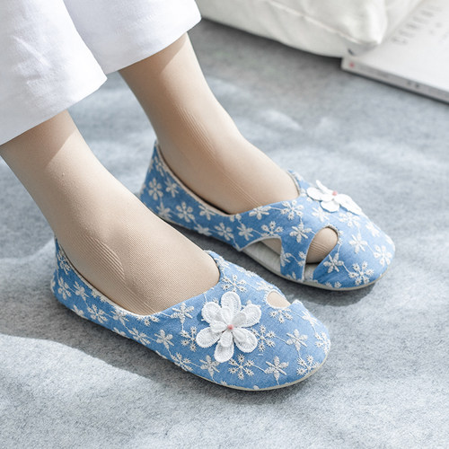 月子鞋夏天薄款包跟孕妇鞋子防滑