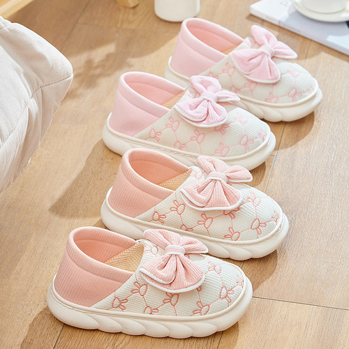 月子鞋夏薄款透气可爱孕妇鞋厚底