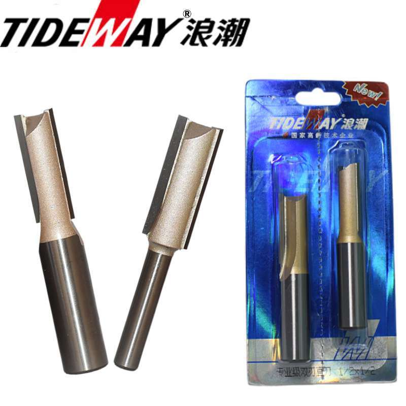 浪潮专业级直刀木工电动工具修边机刀具1/4直刀3毫米 tideway铣刀 五金/工具 圆柱铣刀 原图主图