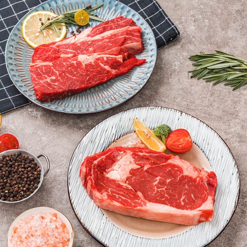 首家鲜品谷饲原切上脑眼肉牛排